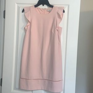 Loft dress size 4p pink church dress Ann Taylor shift dress wedding guest summer